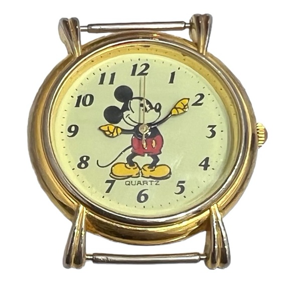 VINTAGE MICKEY MOUSE QUARTZ WATCH - NO BAND - Picture 1 of 11